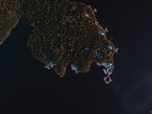 Aerial view of Sas Lodge